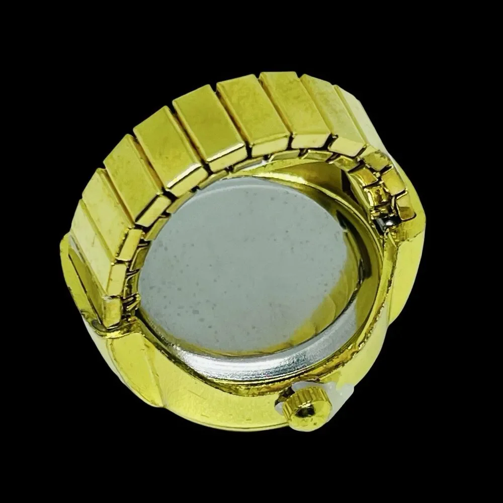 BOZHI Ring Watch Gold Design With Crystals New